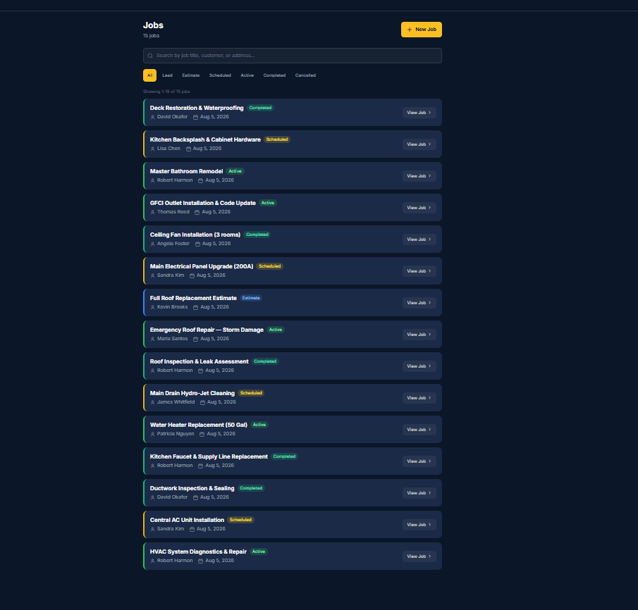 Jobs screenshot